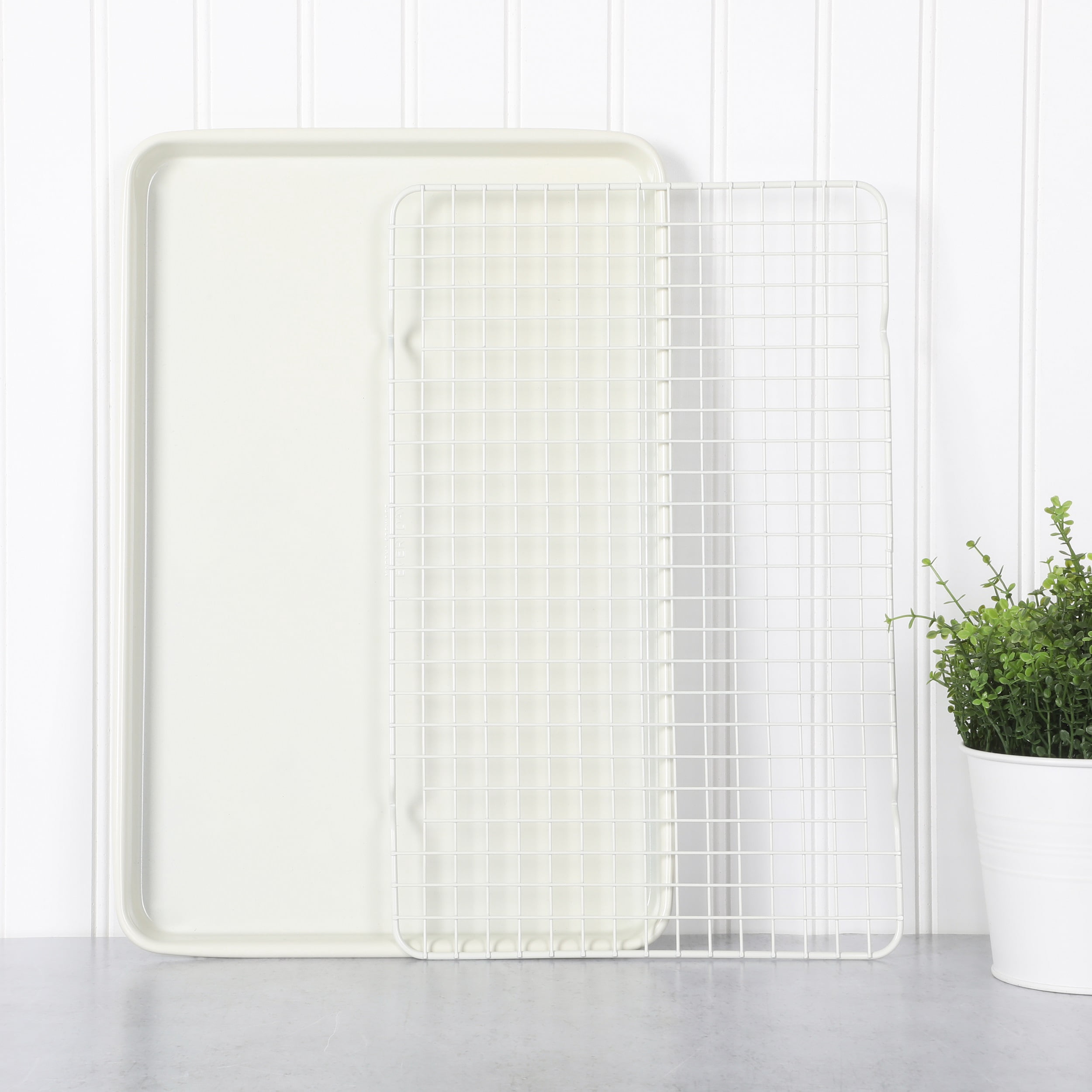 (3 pack) Martha Stewart Large Nonstick Cookie Baking Sheet Pan with Cooling Wire Rack