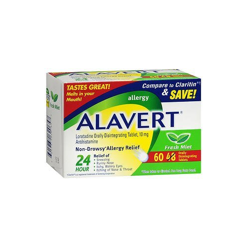 Alavert Allergy Relief NonDrowsy Loratadine Disintegrating 60 ct,6