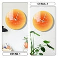 thumbnail image 4 of WASHWEPE Wall Decor Clock Orange Wall Clock Decorative Bedroom 1Set, 4 of 8
