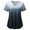 Gray, variant on Nursing Tops For Women ,Women's Summer V Neck Care Working Uniform Loose Fit Gradient Short Sleeve Scrub_Tops With Pockets