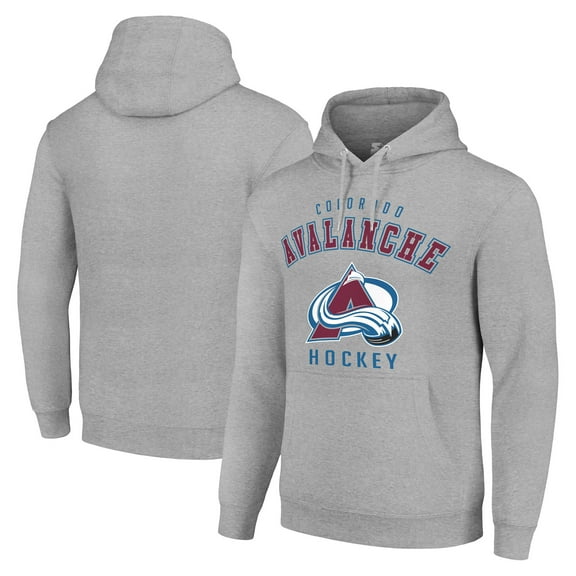 Men's Starter Heather Gray Colorado Avalanche  Logo Pullover Hoodie