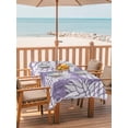 thumbnail image 2 of Outdoor Tablecloth with Umbrella Hole for Patio/Picnic/Party/Camping, Purple Pineapple Waterproof Table Cloth Rectangle Table Cover Washable, Tropical Summer Botanical Fruits (52"x 70"), 2 of 9