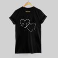 thumbnail image 4 of Ichuanyi Womens Tops Women Heart Printing Short Sleeve Shirt Casual Tops Blouse, 4 of 5