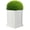 White, variant on Pure Garden Outdoor Planter Box - 13.7” Square 19” Tall Plastic Plant Pot with Drainage Holes, White