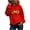 7-Red, variant on Aoochasliy Pullover for Women Hoodies Autumn Winter Long-Sleeved Pullover Print Round Neck Hooded Sweatshirt