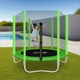 thumbnail image 2 of JJ JUJIN Trampoline for Kids 6FT Trampoline with Safty Enclosure Net Kids Trampoline for Toddlers Age 2-15 Green, 2 of 6