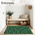 thumbnail image 3 of ODIKA 8'x10' Machine Washable Non-Slip Area Rug, Wild Wilderness Luxury Faux Fur Contemporary Touch Elegant High Traffic Rug, Green, 683667, 3 of 7