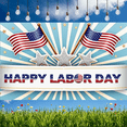 thumbnail image 7 of Decorative Design Happy Labor Day Banner Patriotic Stars American Flags for Holiday Event Indoor Outdoor, 7 of 7