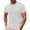 White, variant on Domuza Shirt for Men Casual Short Sleeve Classic Knit Textured T-Shirt Summer Round Neck Solid Color Top Khaki XL