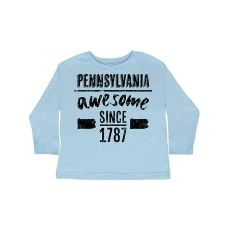 

Inktastic Pennsylvania Awesome Since 1787 Gift Toddler Boy or Toddler Girl Long Sleeve T-Shirt