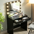 thumbnail image 5 of Tcbosik Makeup Vanity Desk with Lighted Mirror and Storage Drawer, 54.3" Dressing Table for Bedroom, Black, 5 of 6