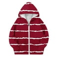 thumbnail image 4 of Taqqpue Girl Hoodie Casual Stripe Gradient Print Zip Up Jacket Tops School Outerwear Loose Fit Sports Plus Size Hooded Sweatshirt with Pockets for Kids 4-15Y, 4 of 5