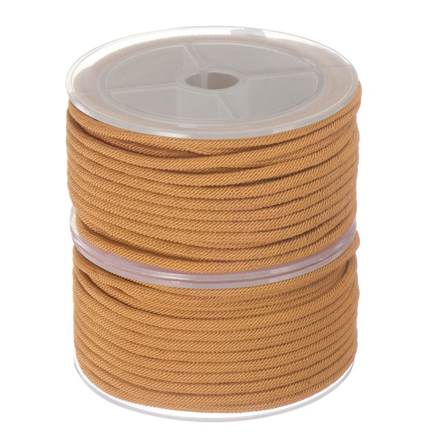 2uds Nylon Rebordear Cordón 3mm x 32.8 Pies Pulsera Fabricación Anudar Cuerda, Caqui Unique Bargains cordón de abalorios