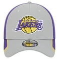 thumbnail image 2 of Men's New Era Gray/Purple Los Angeles Lakers Active Trim 39THIRTY Flex Hat, 2 of 6