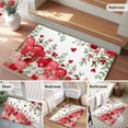 thumbnail image 5 of Valentine Love Heart Entryway Rug 2'x3'&nbsp; Non Slip Front Door Mats, Red Eucalyptus Leaf Botanical Entrance Rugs Indoor Outdoor Carpet, Washable Floor Mats Small Area Rug for Bedroom Kitchen, 5 of 8