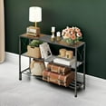 thumbnail image 6 of Industrial Console Table, 3 Tier Entryway Table, Hallway Table, Narrow Sofa Table with Shelves, Entrance Table for Entryway, Rustic Brown&Black, 6 of 21