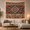 Star Diamond, variant on Southwestern Diamond Medallion on Rust Blue Zigzags Mystical Boho for Decor Lovers Southwestern Wall Art Housewarming Gift Tapestry Wall Hanging for Bedroom and Living Room