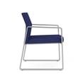 thumbnail image 4 of Fauteuil d'Invité pour Réception Salle d'Attente Soins de Santé / Acier Argenté / Bleu, 4 of 5