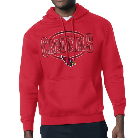 Men's Starter Cardinal Arizona Cardinals Team Track Graphic Pullover Hoodie