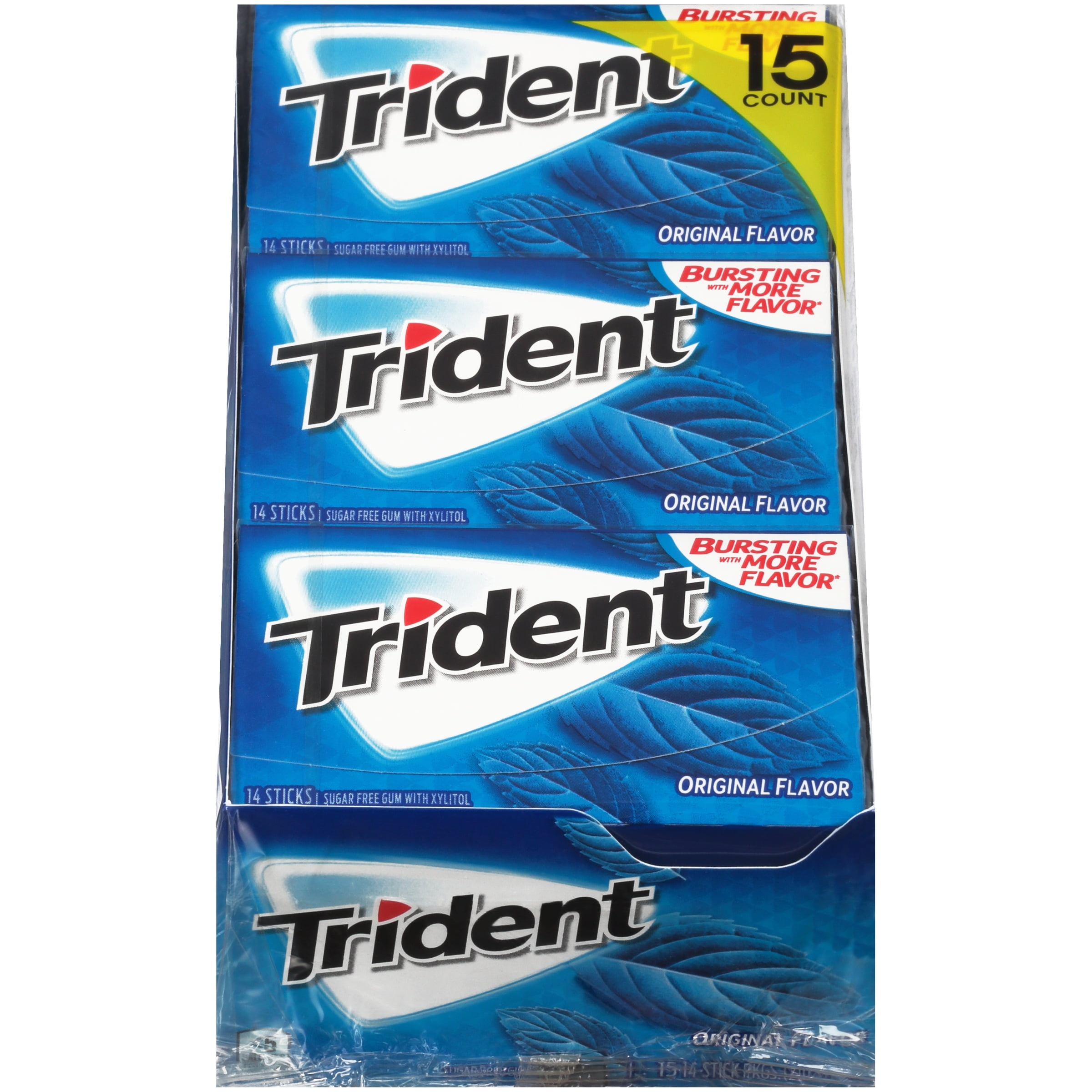 Trident Original Flavor Sugar Free Gum, 14 Piece Pack ...