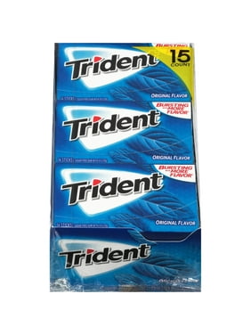 Trident Sugar-Free Gum, Original, 14 Sticks, 15 Ct
