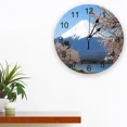 thumbnail image 3 of Cherry Blossom Mount Fuji Japan Decorative Round Wall Clock Custom Design Non Ticking Silent Bedrooms Large Wall Clock（10 Inch）, 3 of 6