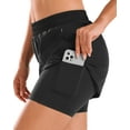 thumbnail image 2 of Stelle Women 2 in 1 Running Shorts High Waisted Athletic Shorts Gym Workout Shorts, 2 of 5