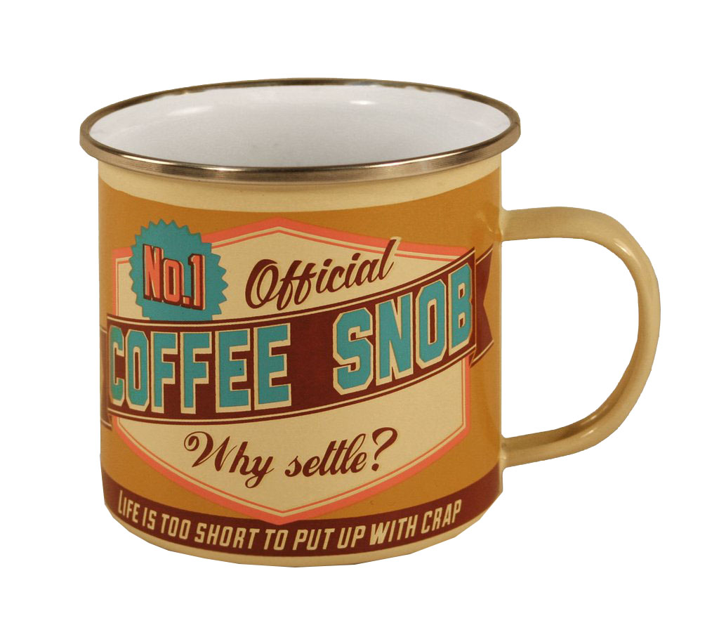 "Coffee Snob" Enamel Mug