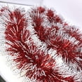 thumbnail image 6 of Sparkly Extra Thick Snowy Tinsel Garlands - 3 Strands x 6.6 ft (Red), 6 of 6