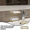 thumbnail image 3 of Soporte para jabonera de pared, bandeja decorativa para esponja, para ducha, viajes, secado, hogar, acrílico, hierro, 3 of 6