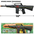 thumbnail image 2 of Set de 2 rifles de juguete HUNSON negros de 41 cm con sonido y chispas, 2 of 6