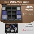 thumbnail image 4 of LOCKCURX Toploader Storage Box - 3" x 4" 35pt Rigid Card Case with Padlock, Top Loaders Card Holder, Carrying Card Hard Case with 6 Foam Stopper for Sports Card Collecti, 4 of 6