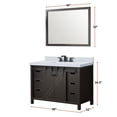 thumbnail image 5 of Marsyas 48 in W Brown Bath Vanity, Cultured Marble Countertop, Faucet Set and 44 in Mirror, 5 of 6