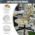 thumbnail image 6 of Xoenoiee Lemon Floral Print Computer Office Chair Covers Universal Fit Desk Rotating Chair Slipcovers, Removable Washable Rotating Chair Anti-Dust Spandex Chair Protector Cover, L, 6 of 7