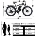 thumbnail image 6 of KETELES Electric Bike for Adults , AWD Ebike Dual Motor Peak 2000W, 26'' Fat Tire Mountain Ebikes with 48V 23AH Battery Front suspension ​​Electric Bicycle, 21 Speed Dirt Bikes UL 2849., 6 of 7