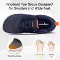 thumbnail image 2 of Men's Orthopedic Wide Walking Shoes: Comfortable Fashion Sneakers with Arch Support, Casual Tennis Work Sports Shoes, 2 of 9