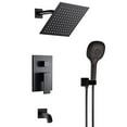 thumbnail image 1 of POP SANITARYWARE Matte Black Shower Faucet Set with Tub Spout Bathroom Rainfall 8 Inch Shower Head System with Handheld Single Handle Shower Trim Kit with Valve, 1 of 1