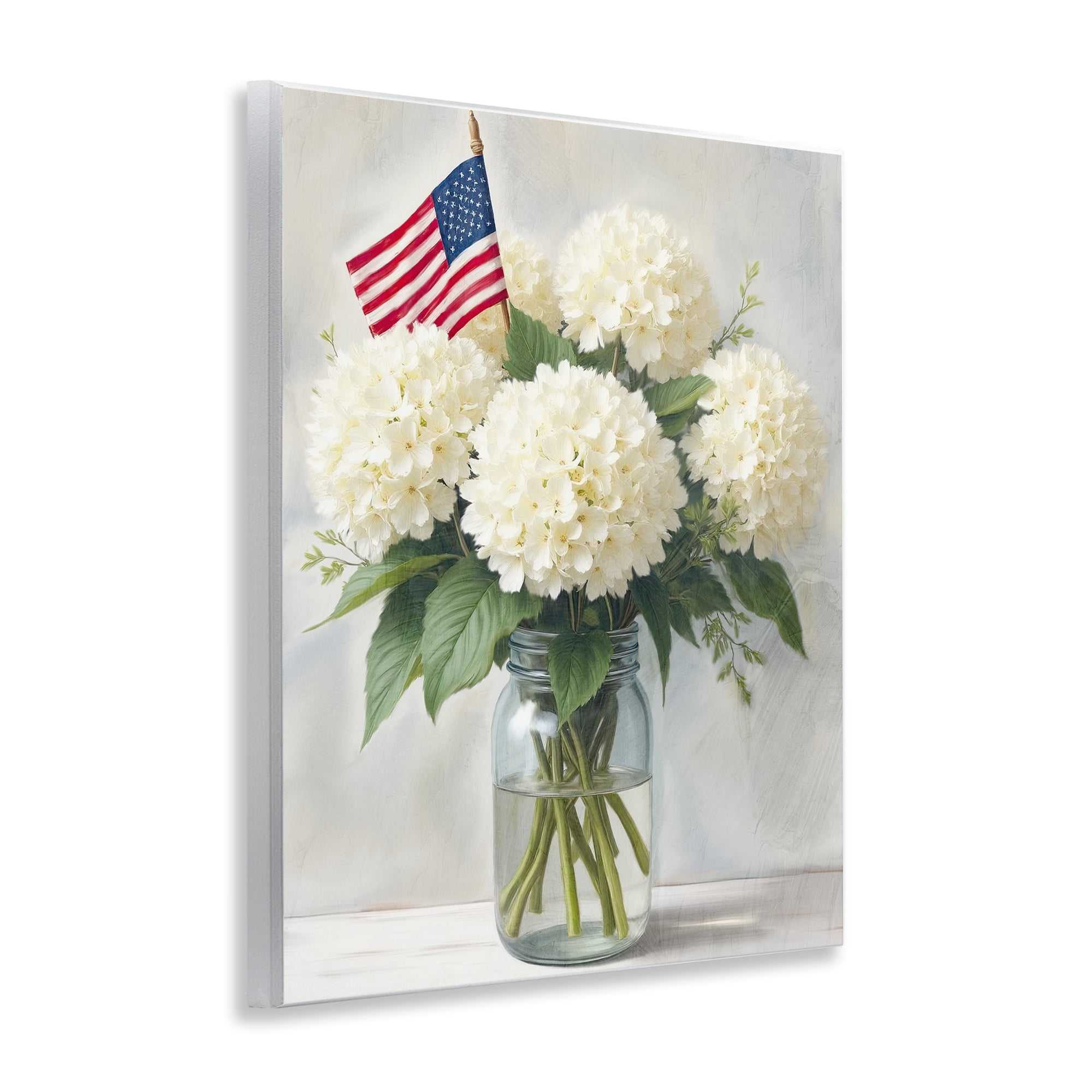 Stupell Industries Festive Patriotic Hydrangea Wall Plaque Art, design by Kim Allen