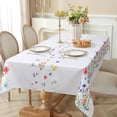 thumbnail image 5 of Spring Summer Tablecloth 60×84 inch, Waterproof Floral Table Cloth Washable, Stain Resistant Cloth Table Cover for Party Picnic Dinner Decor (Wildflowers 02), 5 of 6