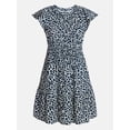thumbnail image 6 of Time and Tru Women's Cinched Waist Mini Dress with Flutter Sleeves, Sizes XS-XXXL, 6 of 6