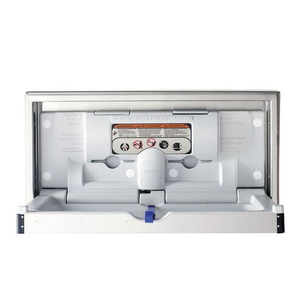 Foundations Stainless Steel with Poly Table Insert Horizontal Baby Changing Station, Recessed-Mount, 100SSC-R,