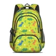 thumbnail image 2 of Dinosaur and Cactus Light Green Pattern Cute School Backpack Bag with Padded Back and Adjustable Shoulder Straps 16.9 X 12.6 X 5.9 Inches, 2 of 5