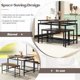 thumbnail image 2 of Songqin Kitchen Table Chairs Set of 3 - Dining Table Set for 4 with 2 Benches, Metal Frame, Space-Saving Dinette Table Set for 4, Small Places Breakfast Nook Table Set, Kitchen Table Set, Brown, 2 of 9