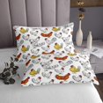 thumbnail image 3 of Erosebridal Colorful Chicken Coverlet Set Twin, Farm Animal Bedding Set, Rustic Rooster Room Decor, Breathable 2pcs, 3 of 5