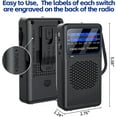 thumbnail image 2 of Portable AM FM SW, 3 Band Pocket Radio, Personal Transistor Radios 2AA Battery Operated with Emergency LED Flashlight, 3.5mm Earphone Jack, Back Clip, Large Speaker for Indoor Outdoor Emergency Use, 2 of 8
