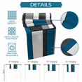 thumbnail image 6 of Abstract Blue Grey Table Runner 36 Inches, Modern Geometric Color Blocks Bed Runner Dresser Scarves Tabletop for Indoor Outdoor Parties/Ceremony/Banquet, 13"x 36", 6 of 9