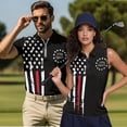 thumbnail image 2 of Jeiento American Flag Matching Golf Shirts for Couples Womens Tennis Tank Tops Slim Fit Short Sleeve Athletic Shirts 1776 Spirit Matching Activewear Set Sportswear for Couples, Men's S, 2 of 6