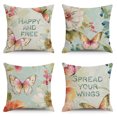 thumbnail image 1 of Juego de 8 fundas de cojín con patrón de flores de mariposa, fundas de cojín de 45x45 cm, funda de almohada decorativa para sofá, coche y hogar JAMW Sencillez, 1 of 5