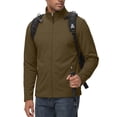 thumbnail image 6 of GIRUNS Men's Jacket Lightweight Softshell Zip Up Windbreaker Outdoor Casual Hiking Coat Olive Green L, 6 of 7