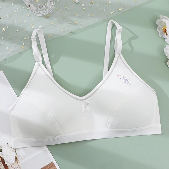 BLTIBY Cotton Girls Training Bra Cami Training Seamless Solid Color Thin Adjustable Bras for Teens with Cheast Pads Comfortable Fashion Bralette Black 12-15 Years